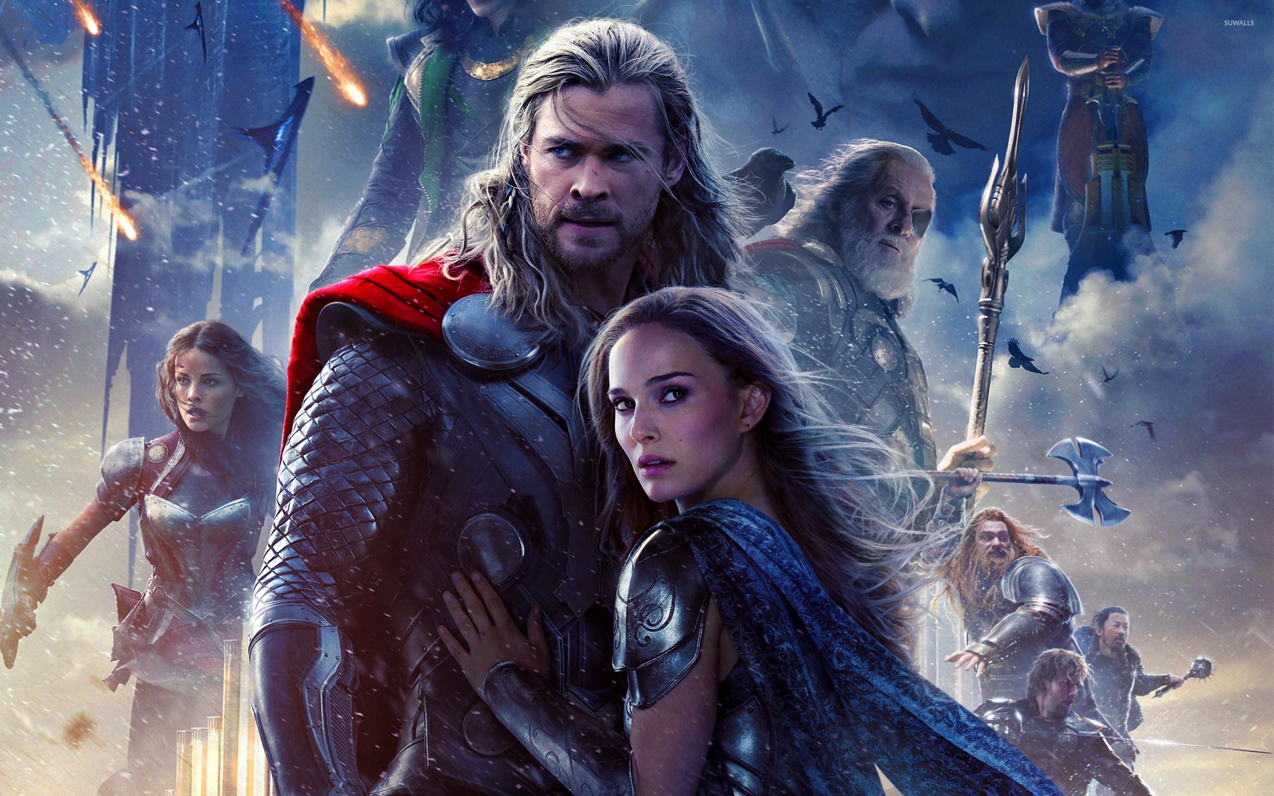 Thor And Jane Foster The Dark World Wallpaper Movie