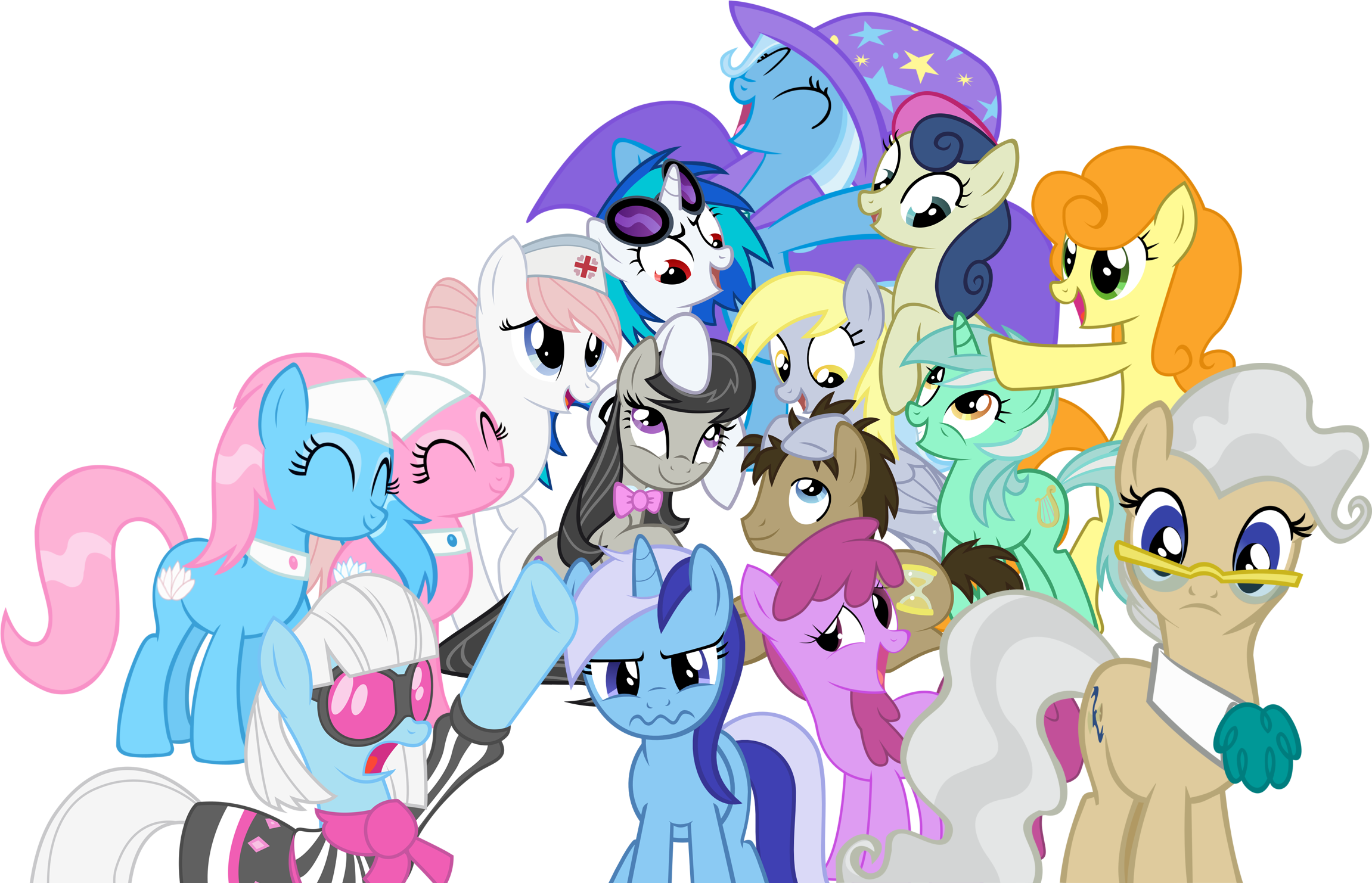 The Mane Background Ponies V2 By Gengy23