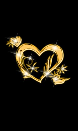 Bigger Gold Heart Live Wallpaper For Android Screenshot