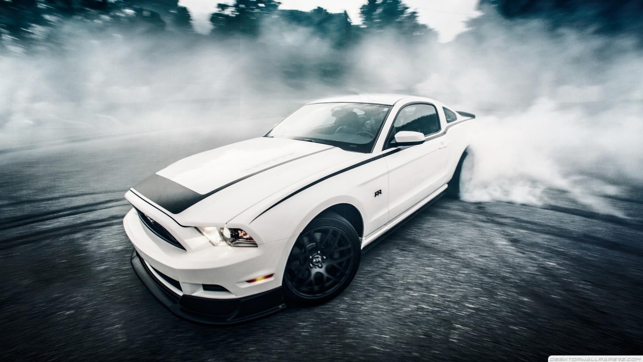 Ford Mustang Drifting Burnout Smoke HD Wallpaper
