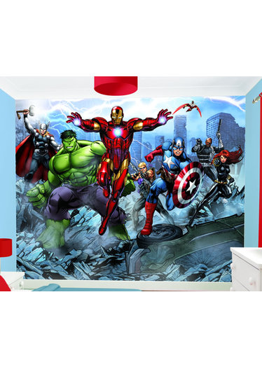 Kids Avengers Wallpaper Mural With Fabulous Graphics And Bright Bold