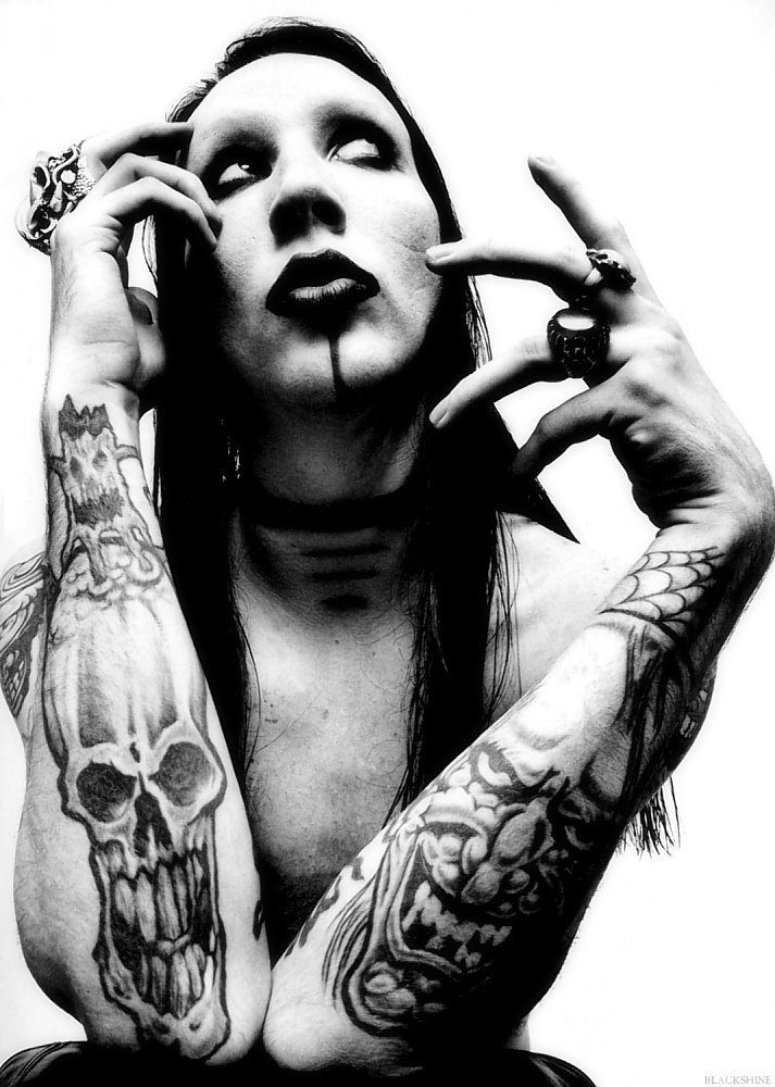 Marilyn Manson Photo Skull Tattoo HD