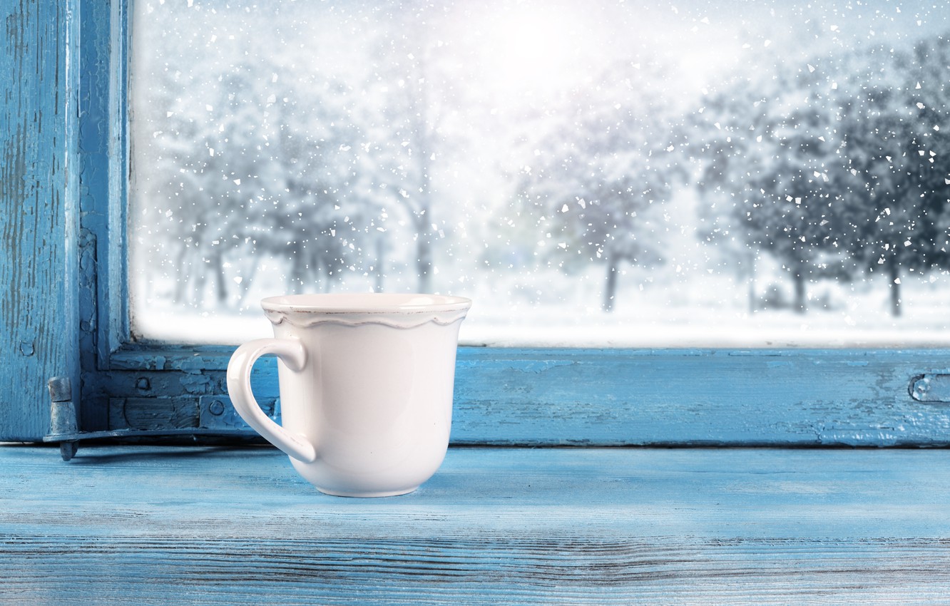 Wallpaper cold winter snow window frost Cup winter snow 1332x850