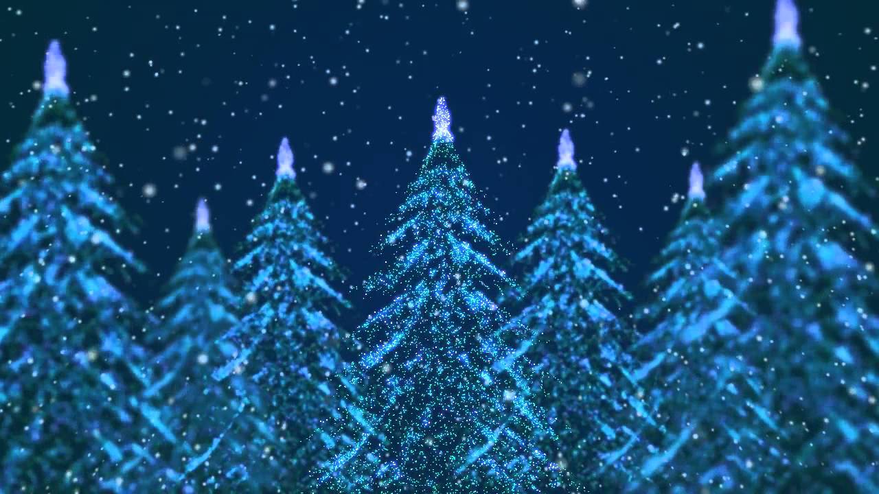 Christmas And New Year Trees Background Loop HD