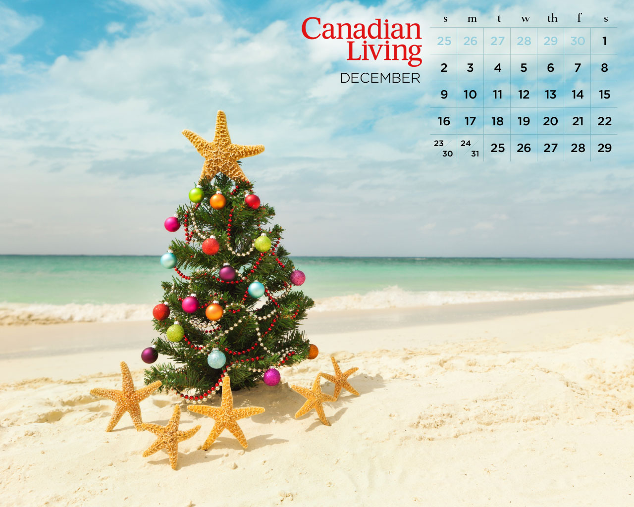 Our December Desktop Calendars Canadian Living