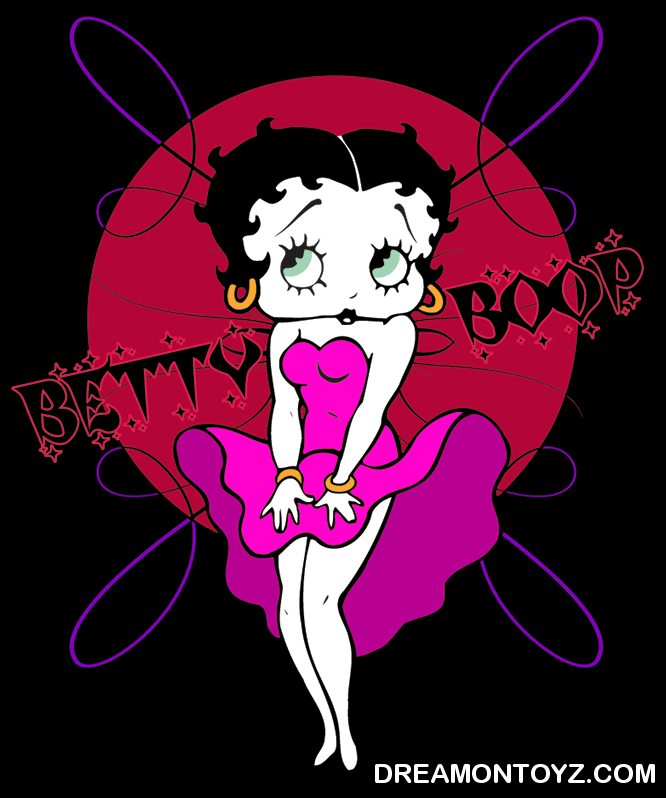 Betty Boop Pictures Archive Cool Breeze Pink Dress