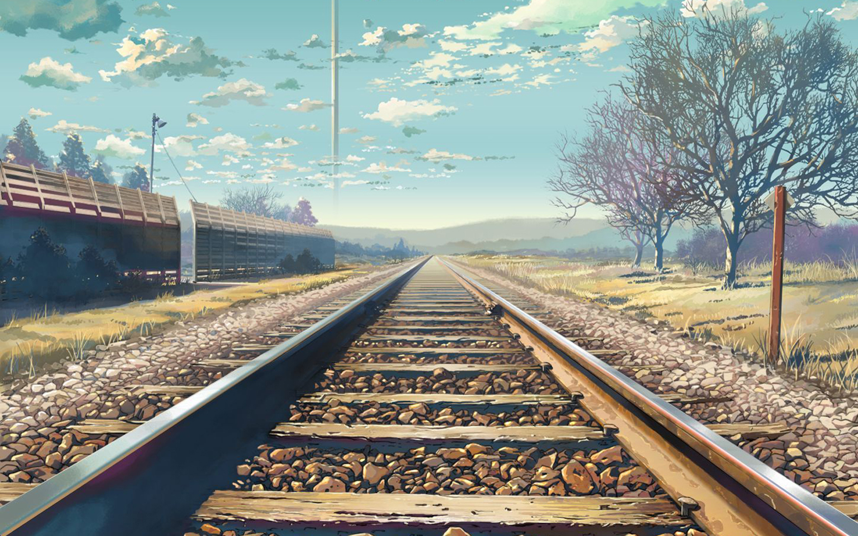 Makoto Shinkai Wallpaper Railroad Tracks