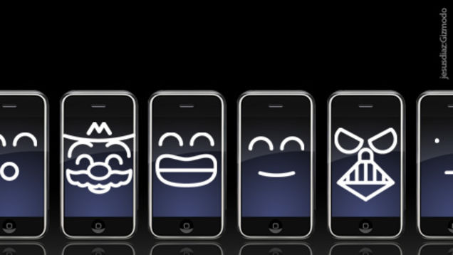 Gizmodo iPhone Wallpaper Show Faces Darth Vader Hello Kitty