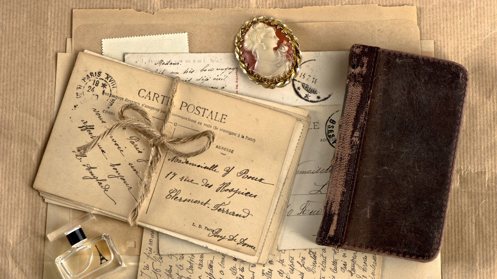 Wallpaper Vintage Notebook Locket Perfume Writing Retro Hd