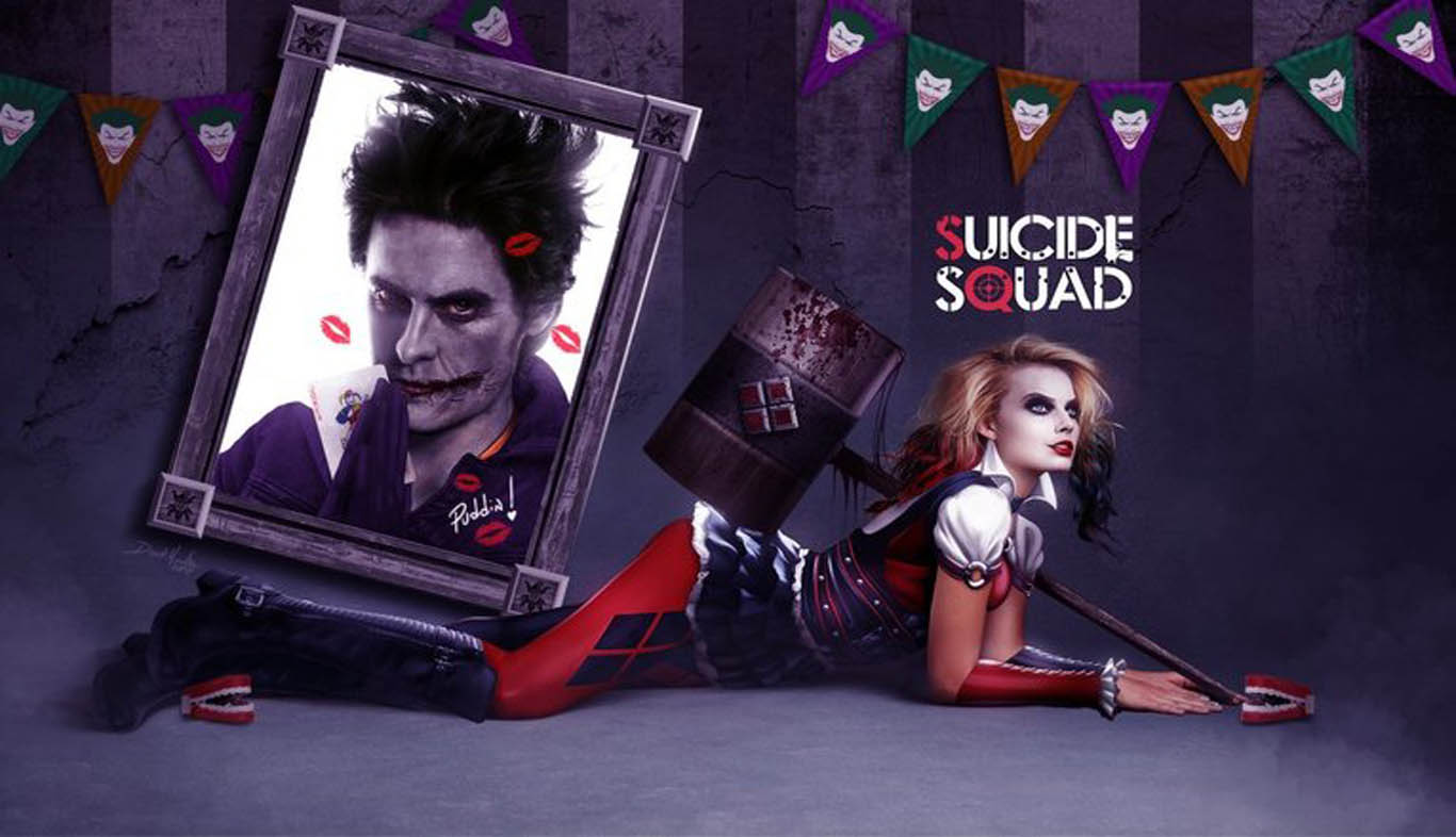Suicide Squad Characters Harley Quinn Joker Wallpaper Wide Desktop