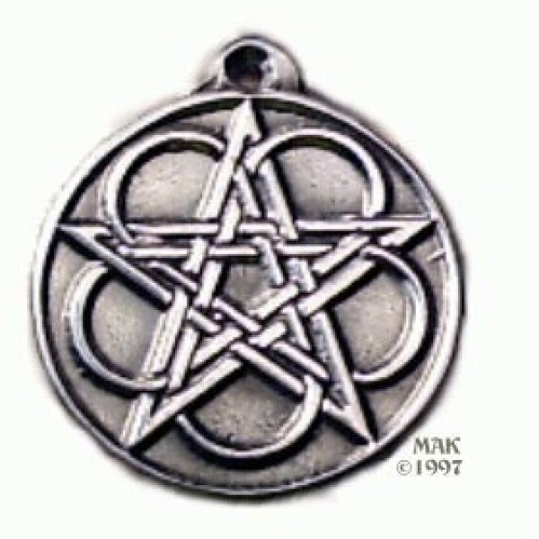 Celtic Protection Symbols Woven Pentacle Pewter