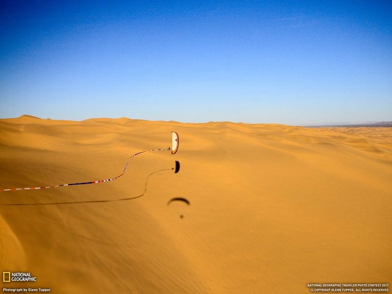 Sky California Paraglider Glamis Dunes Nature Deserts HD Wallpaper
