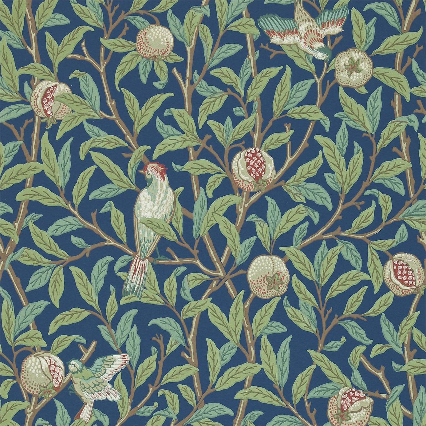 William Morris Co Archive Wallpaper Bird Pomegranate
