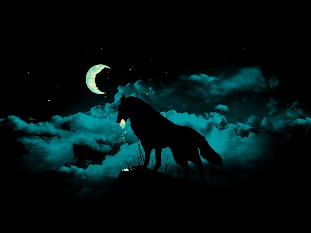 Dark Wolf Background Wallpaper The