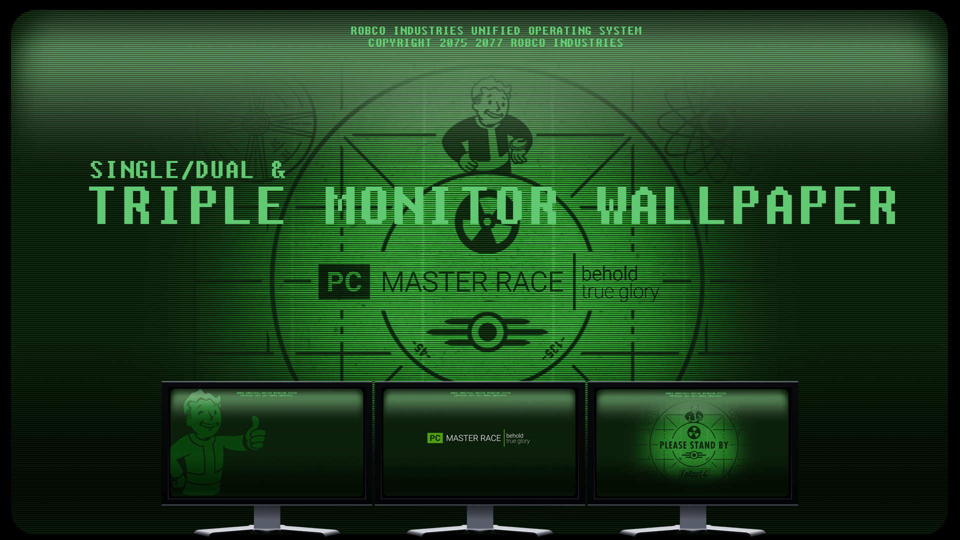 Fallout Single Dual Triple Monitor Wallpaper By Foxgguy2001 On