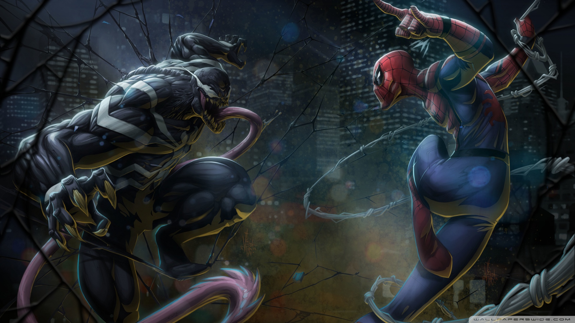 Venom Vs Spiderman Wallpaper 4k Teahub Io