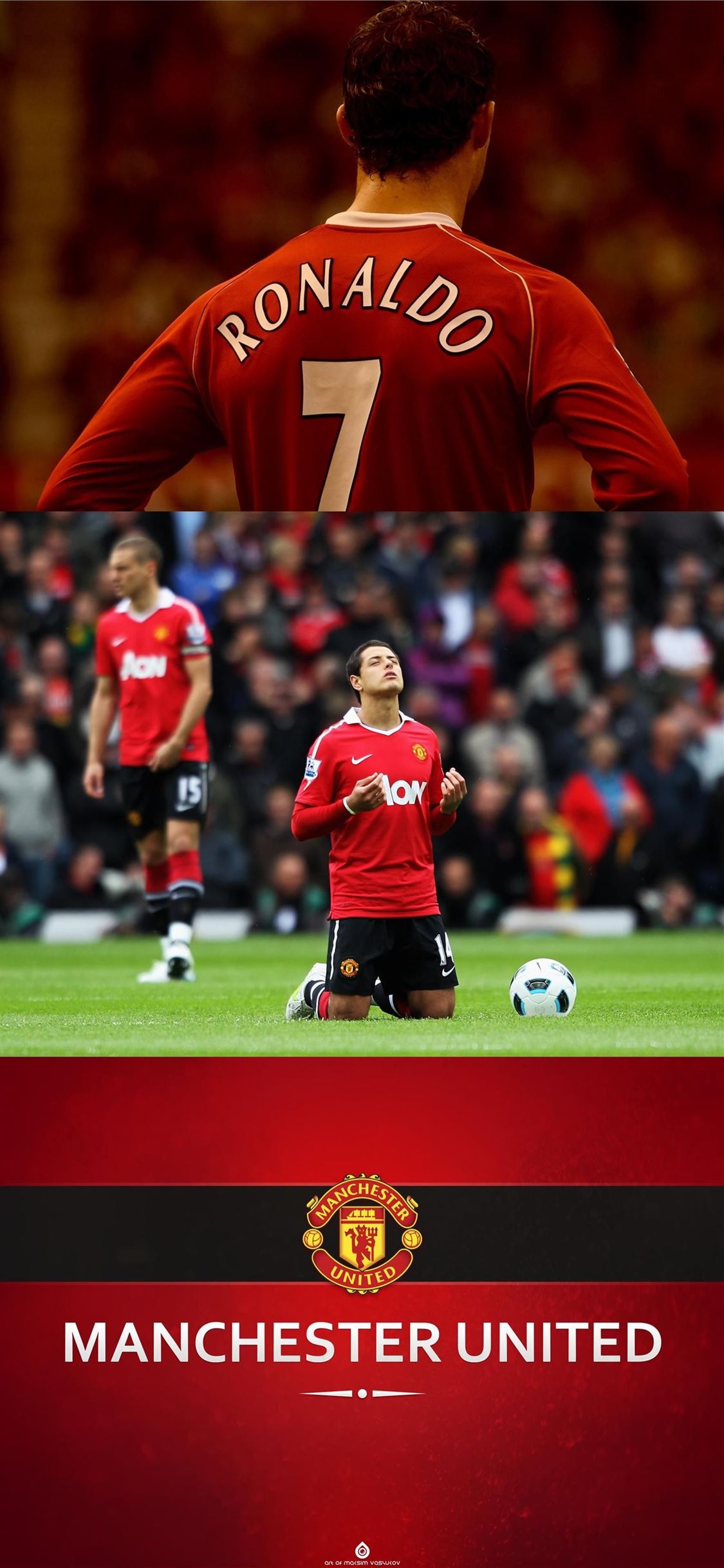 Sport Football Clubs Ronaldo Manchester Un iPhone X Wallpaper