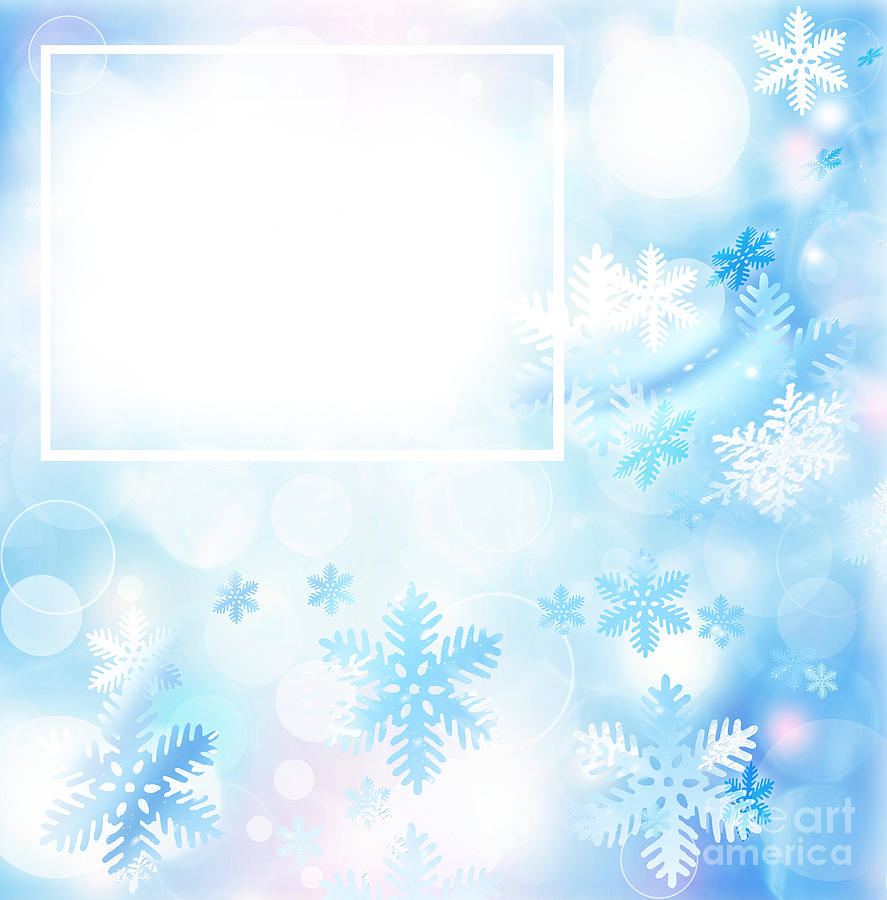 Abstract Snowflake Background By Anna Omelchenko