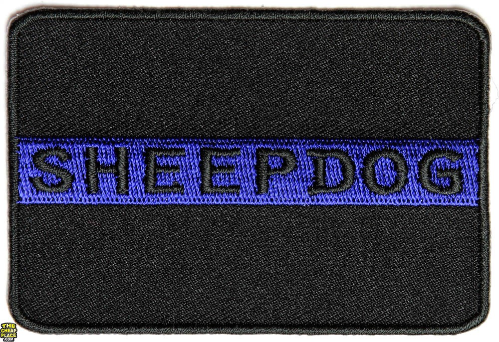 Thin Blue Line Sheepdog Patch for Law Enforcement Embroidered