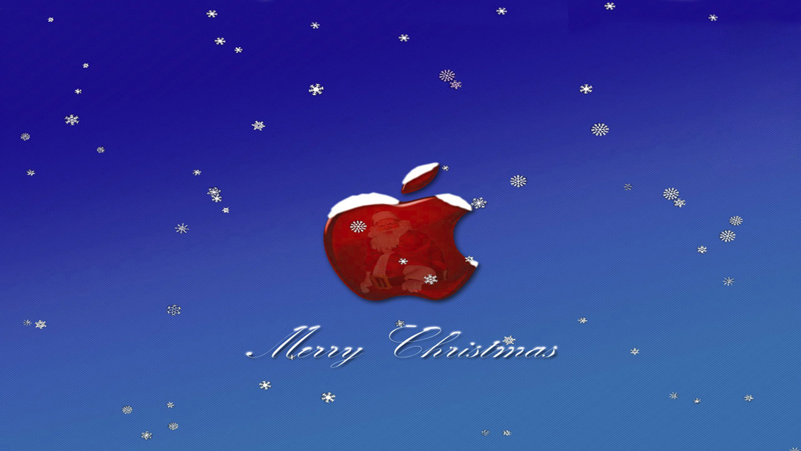 Wallpaper Merry Christmas Apple For Iphone