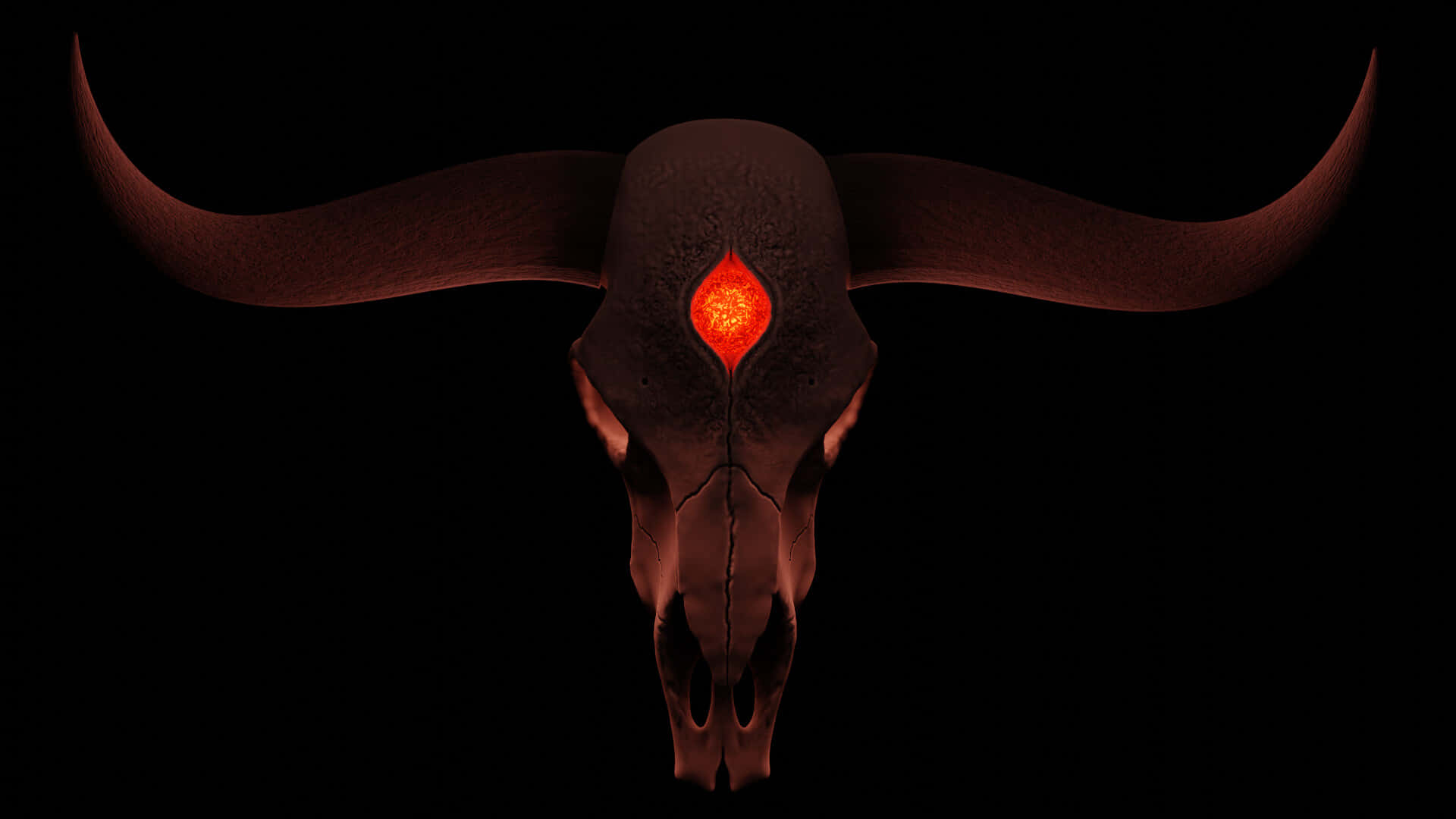 Bull Skull Wallpaper Helt Gratis