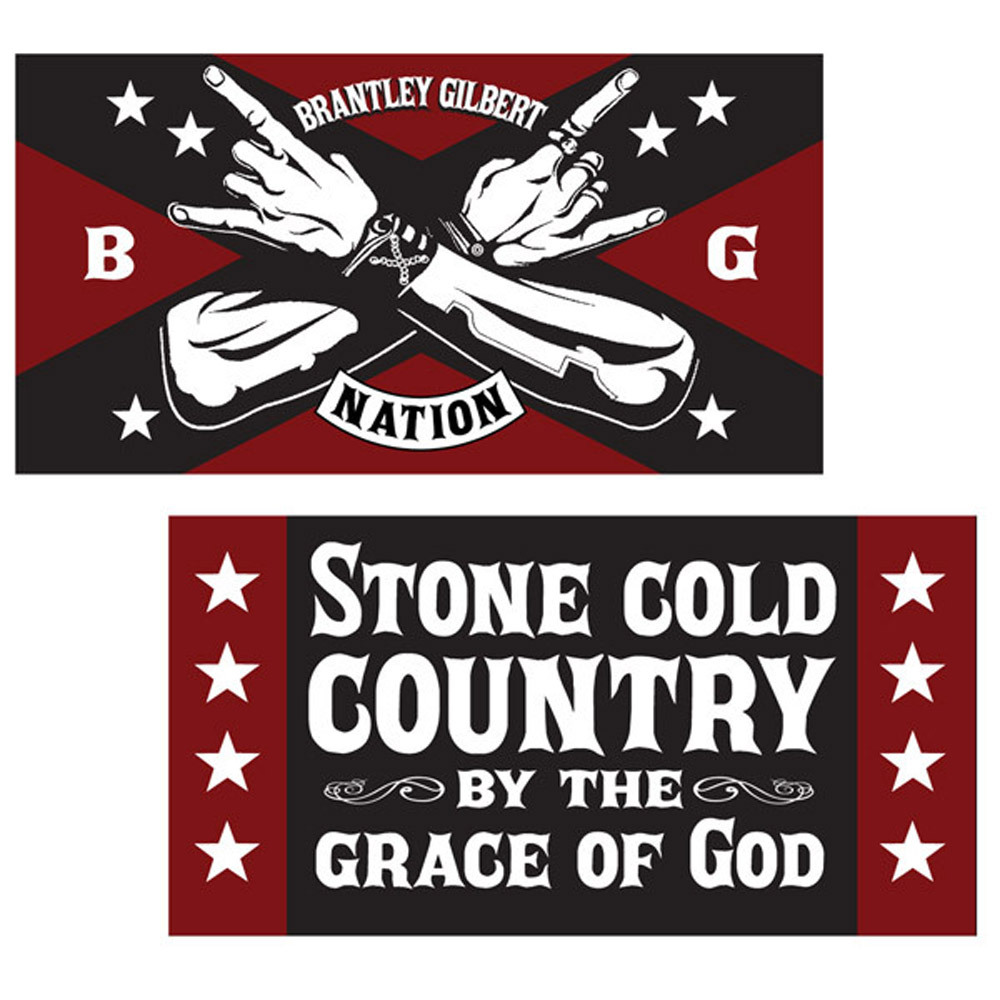 Brantley Gilbert Stone Cold Country Flag 1000x1000