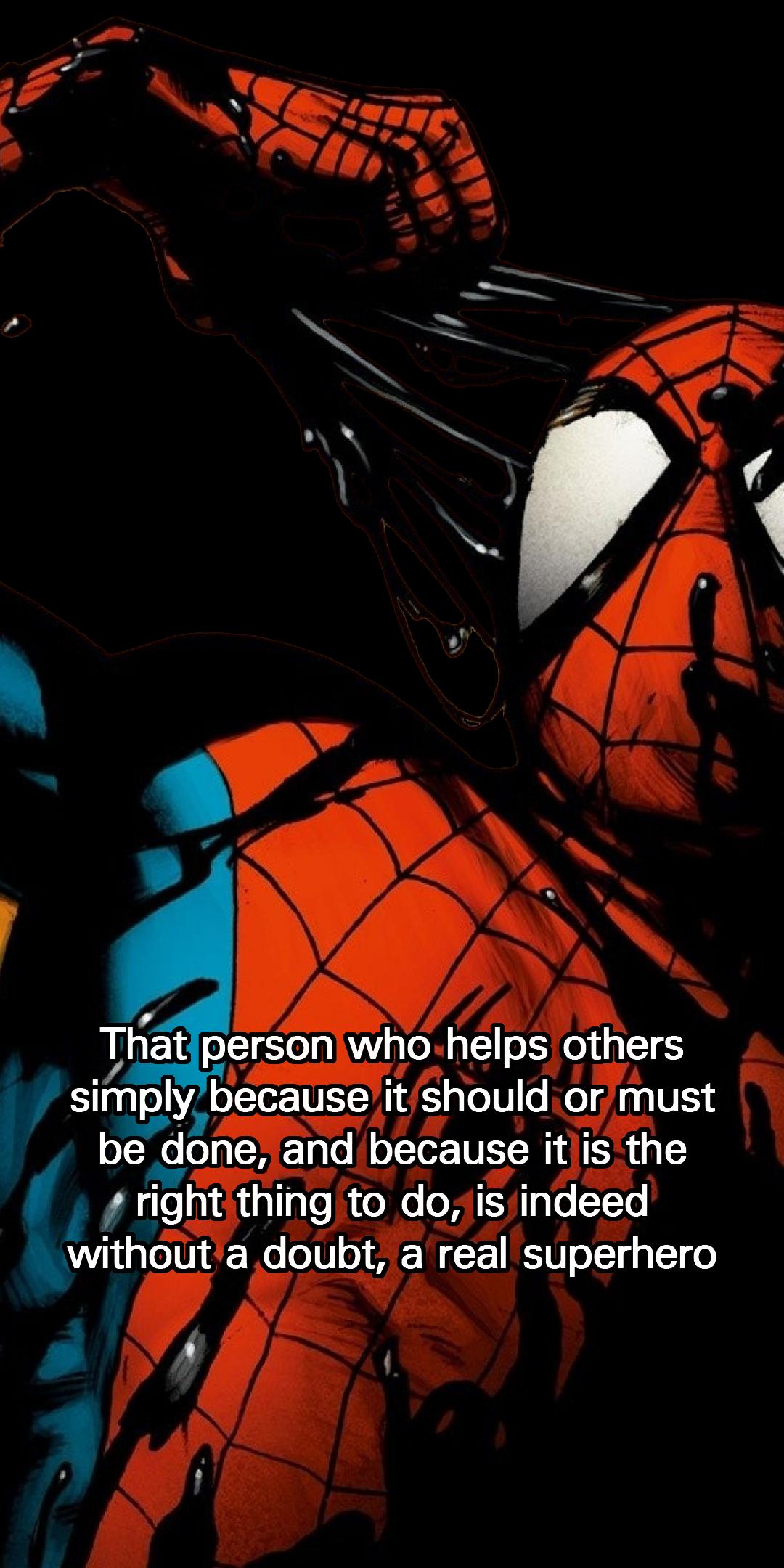 Mobile Wallpaper Stan Lee S Quote From The End Of Spiderverse