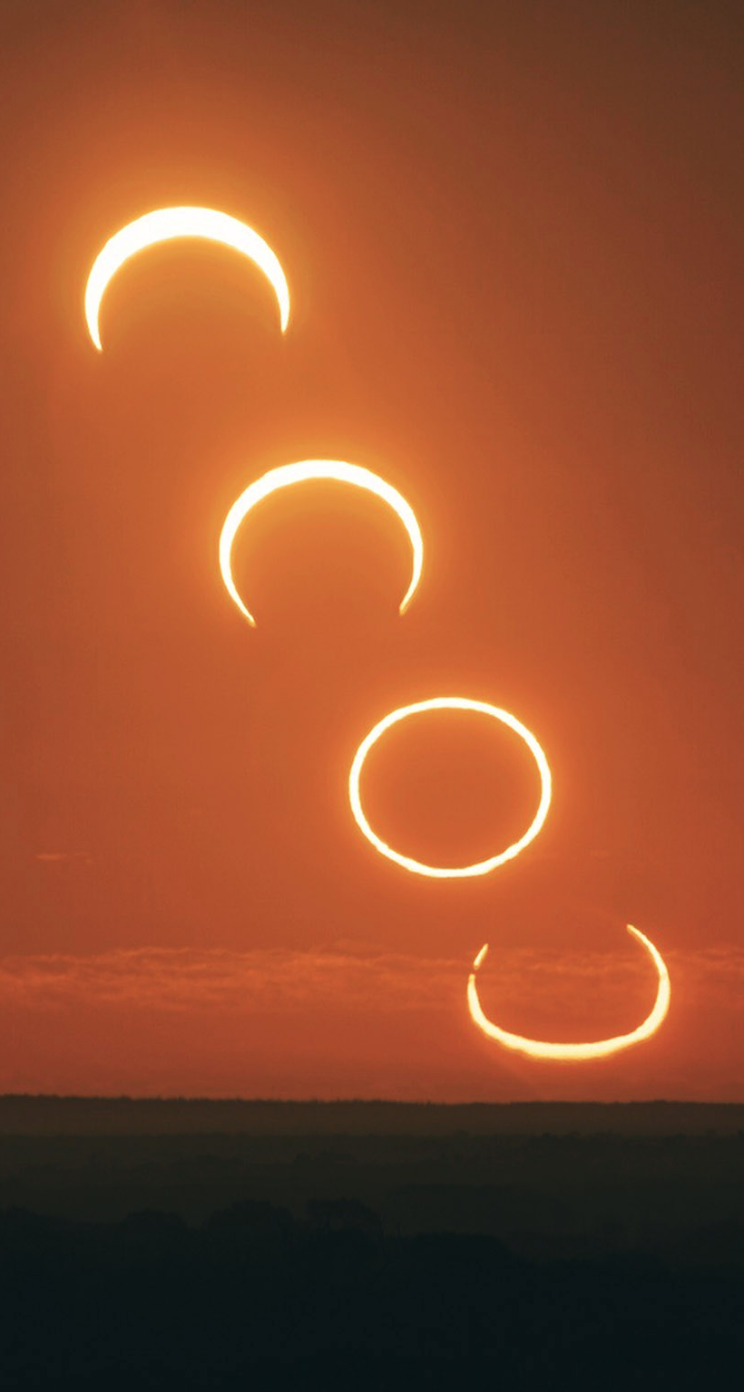 Ring Of Fire Suns iPhone Parallax Wallpaper