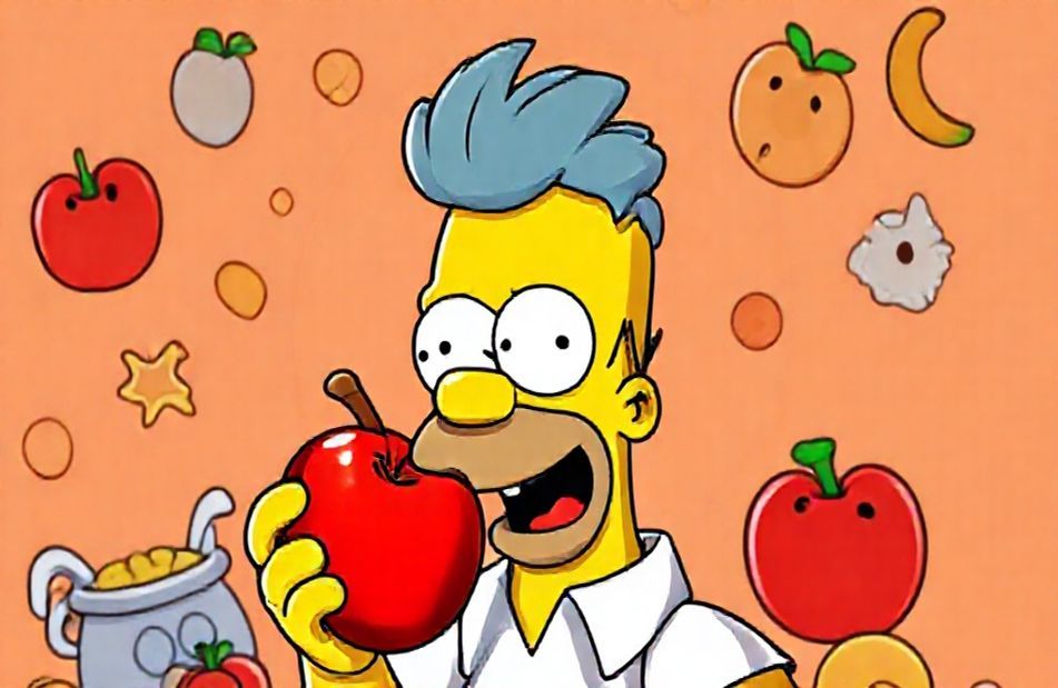 Homer Simpson Apple Wallpaper