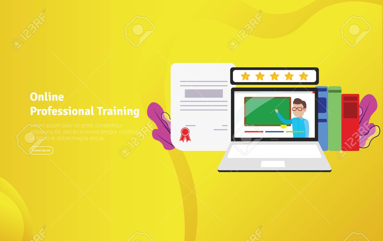 Online Professional Training Concept Educational And Scientific