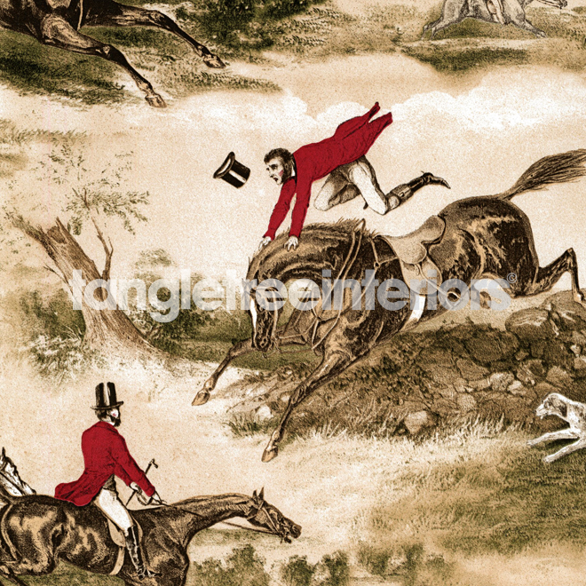 Hunting Scenes Wallpaper And Fabric From Lewis Wood Lw