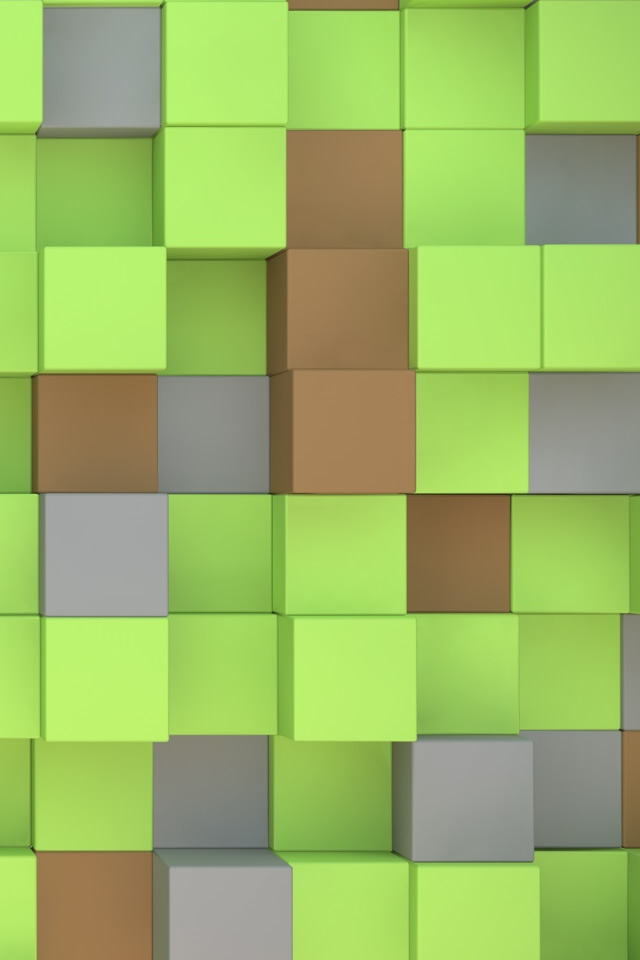 Minecraft Cubes iPhone 4s Wallpaper iPad