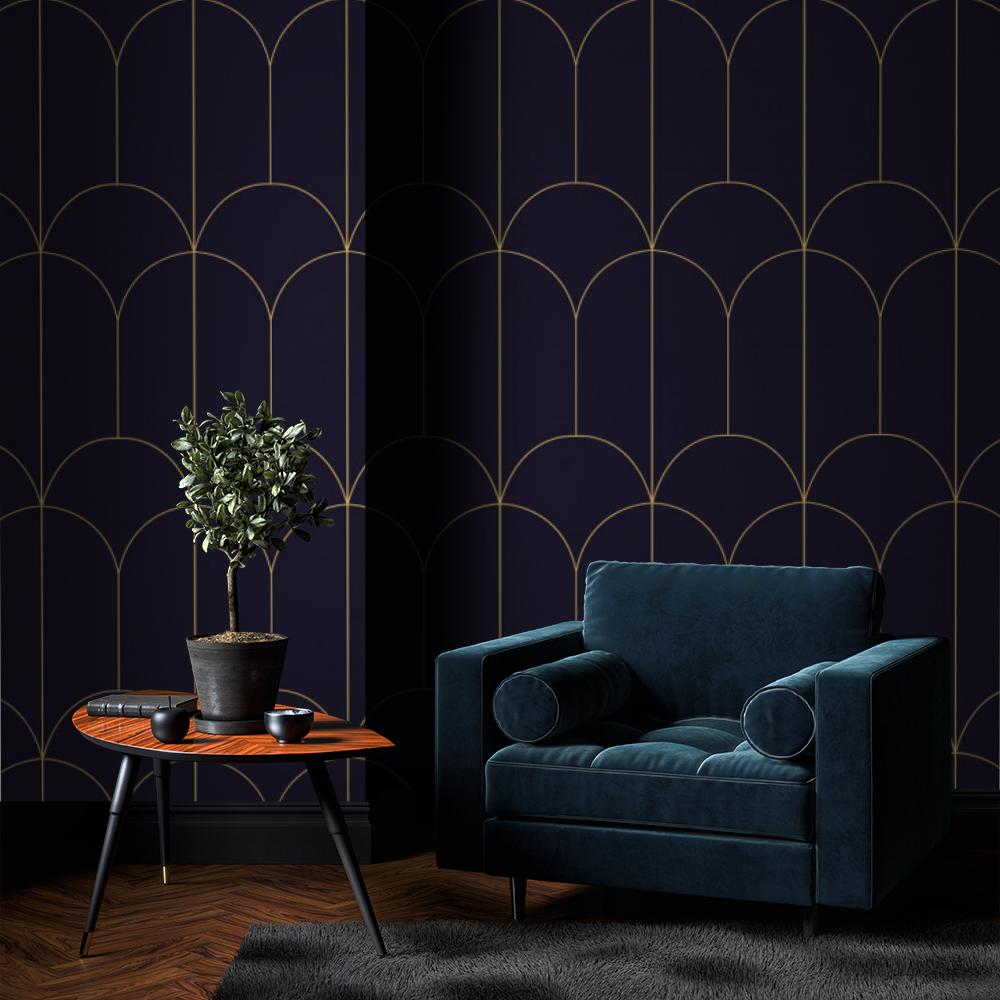 Elegant Art Nouveau Wallpaper