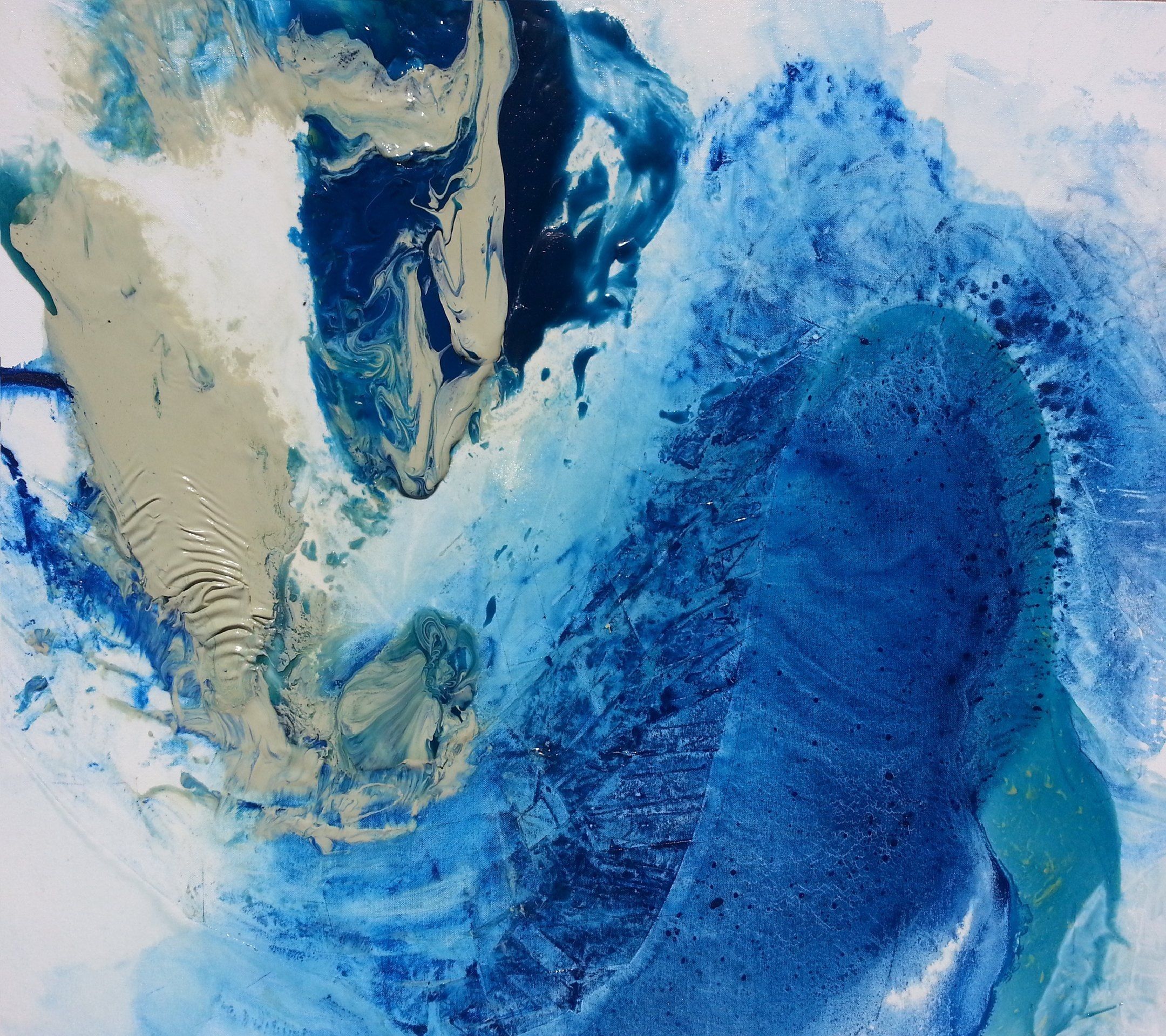 Blue Abstract Art Wallpaper