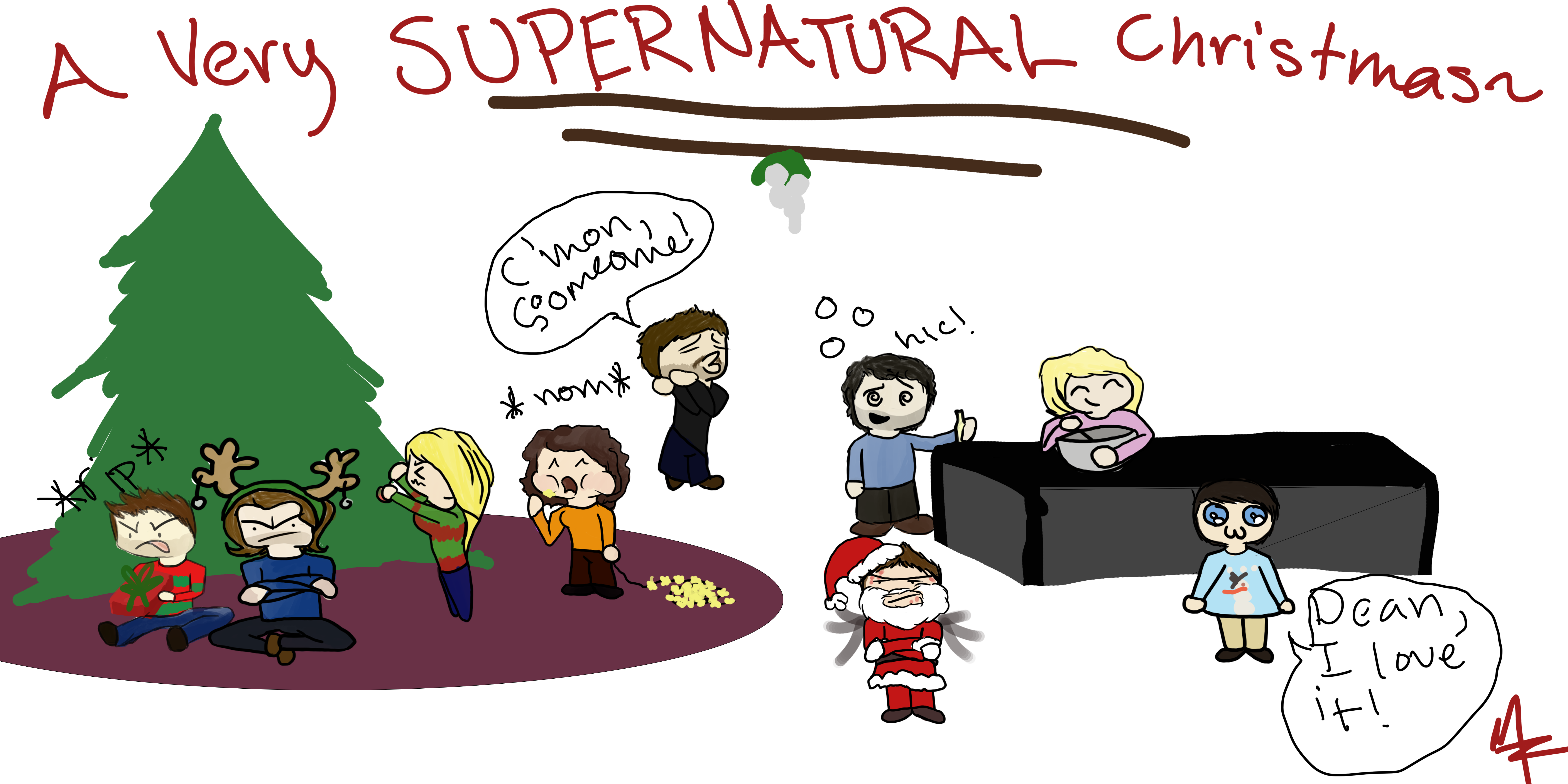 Supernatural Christmas Wallpaper A Very