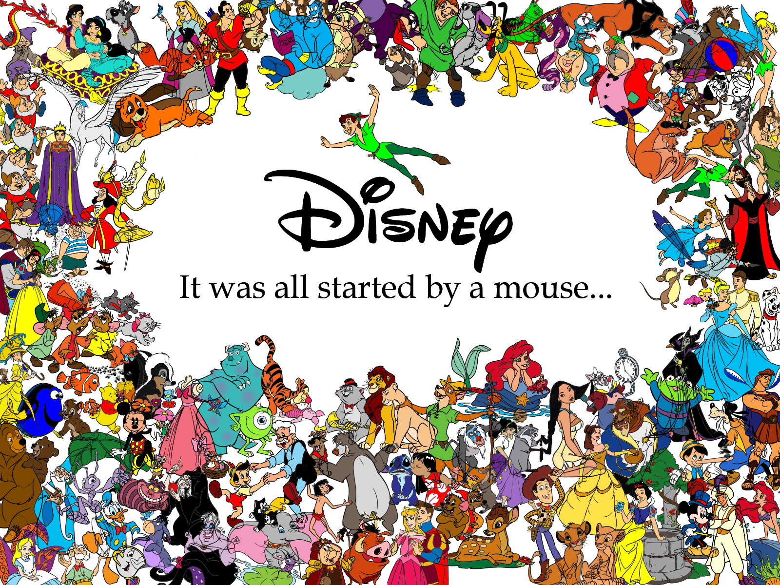 Started With A Mouse Classic Disney Wallpaper