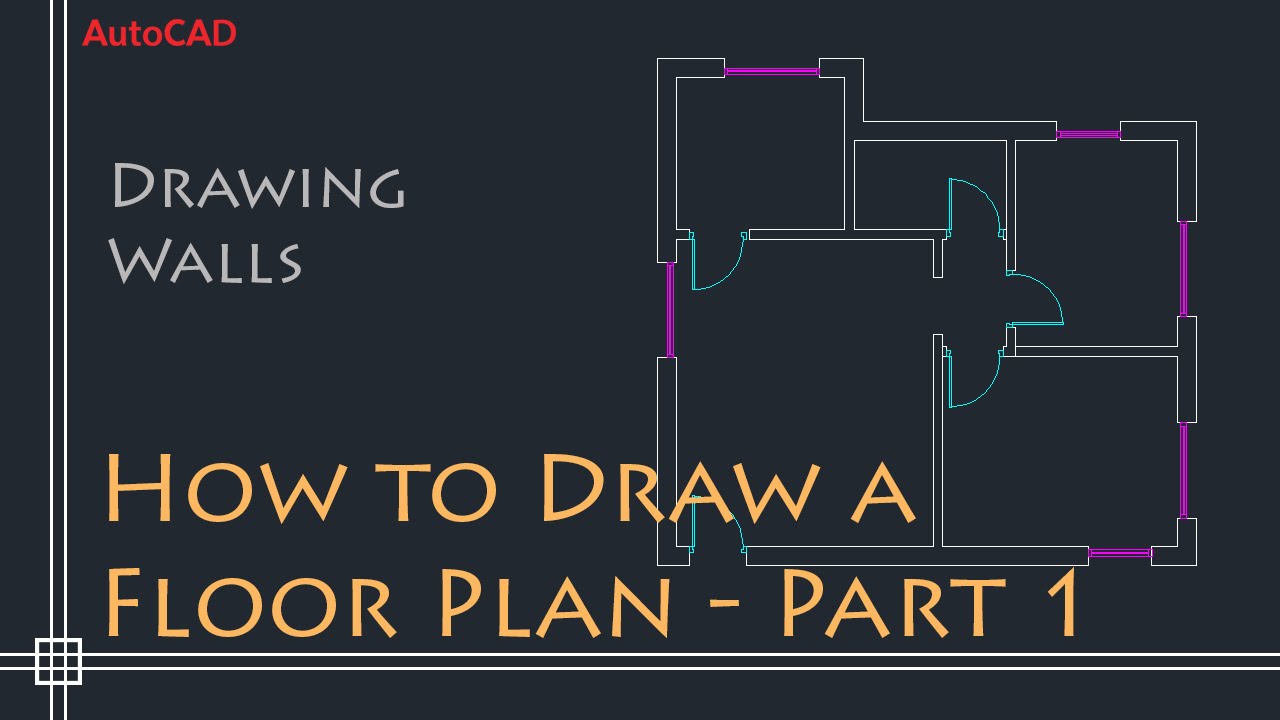 Autocad 2d Basics Tutorial To Draw A Simple Floor Plan Fast And