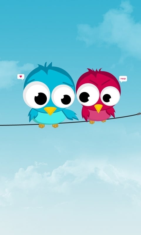 Cute Birds Love Cell Phone Wallpaper HD For Phones