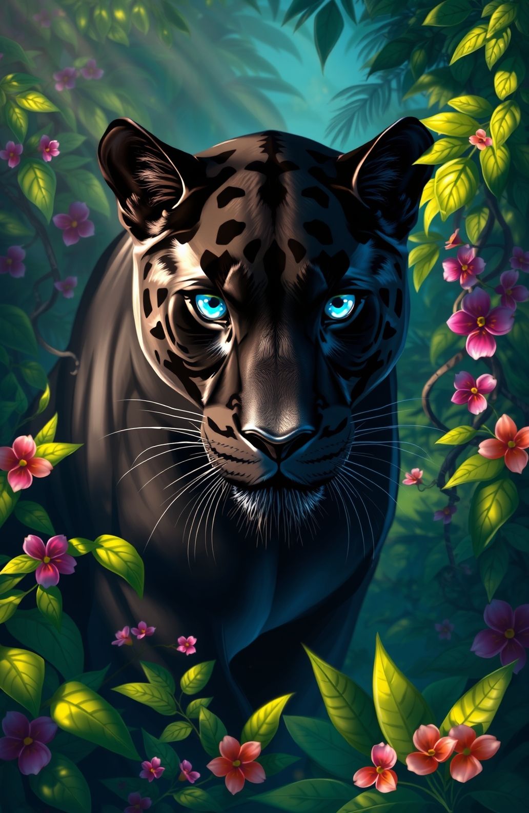 Black Panther Blue Eyes Wallpaper