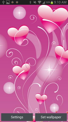 Check Out This Cute Girly And Very Lovely Hearts Live Wallpaper