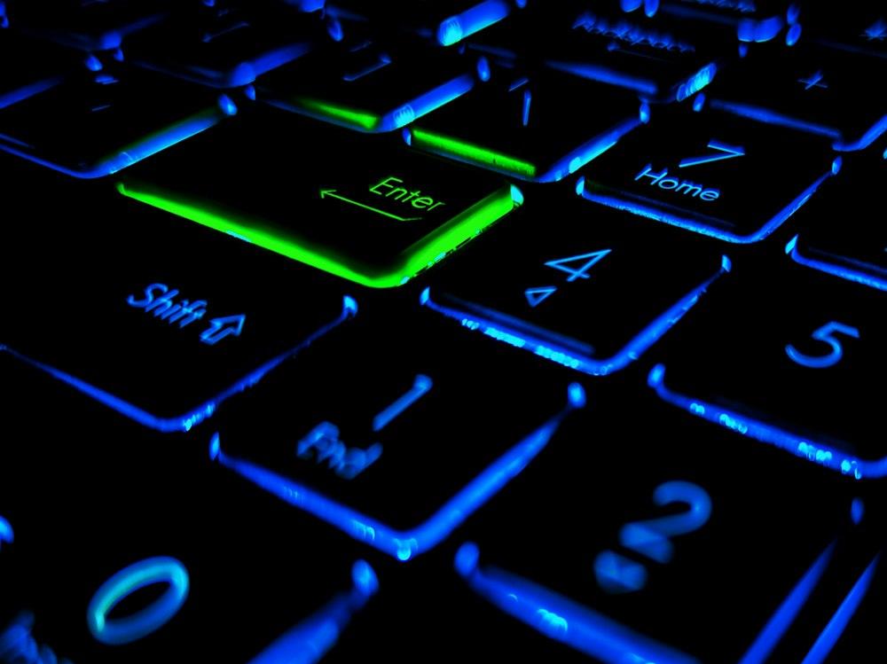 Black And Green Puter Keyboard Photo Image On
