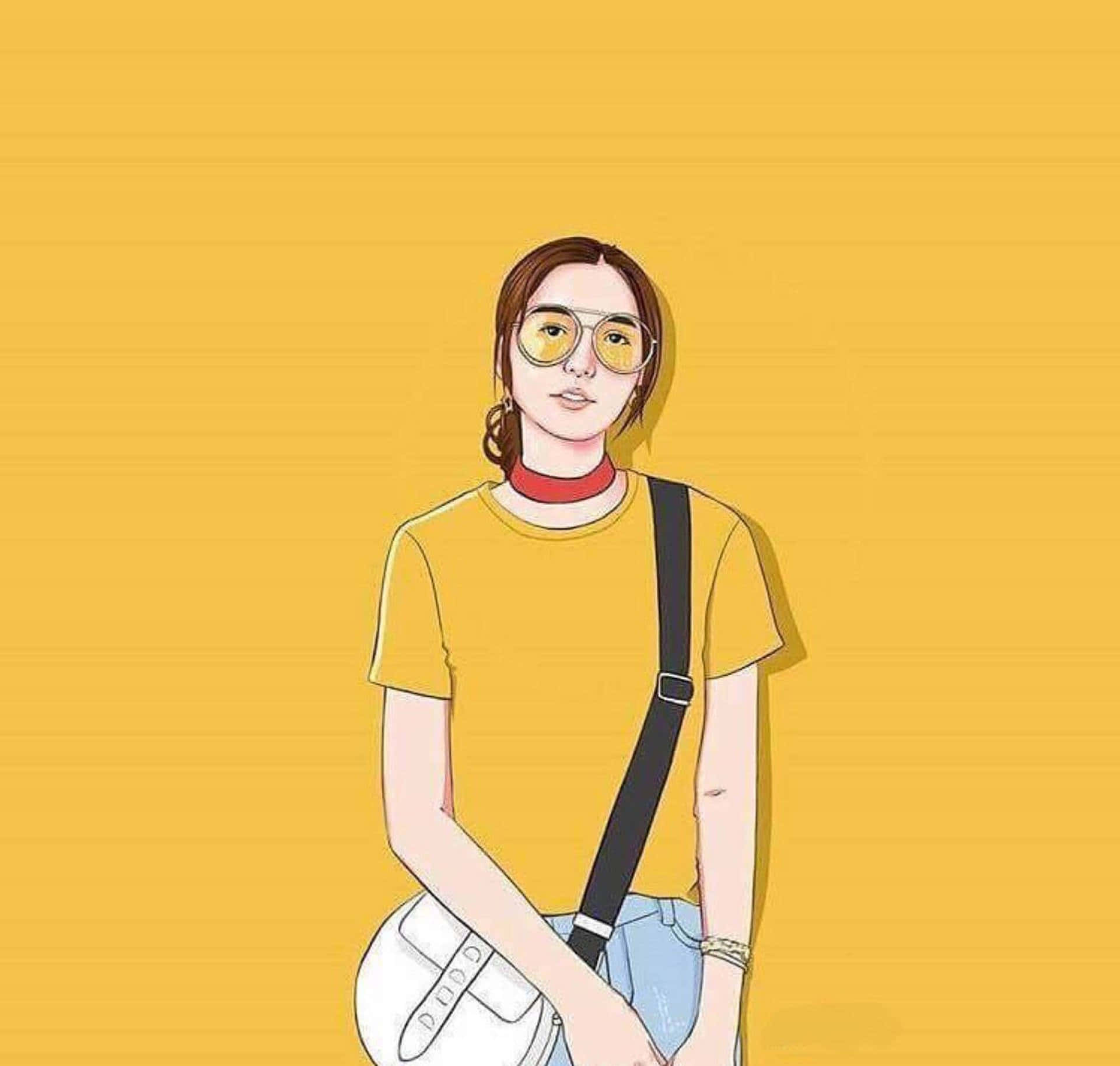 Vintage Girl Aesthetic Wallpaper