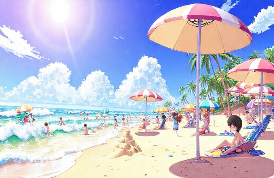 Anime Beach Wallpaper