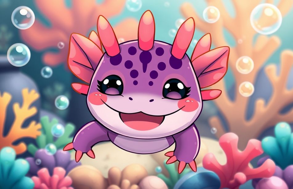 Kawaii Axolotl Wallpaper