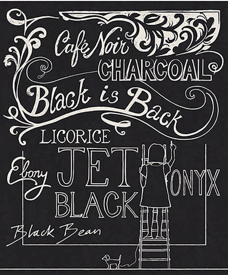 Chalky Chalkboard Black Wall Mural In Light By Brewster