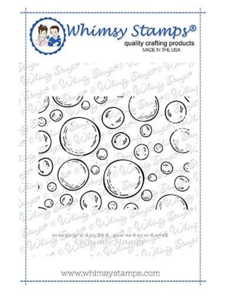 Mini Bubbles Background Rubber Cling Stamp Whimsy