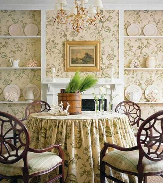 Vintage Wallpaper With Floral Design For French Decor