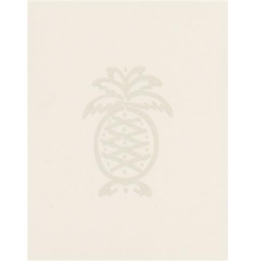 Classic Pineapple Motif Colonial Wallpaper Natural