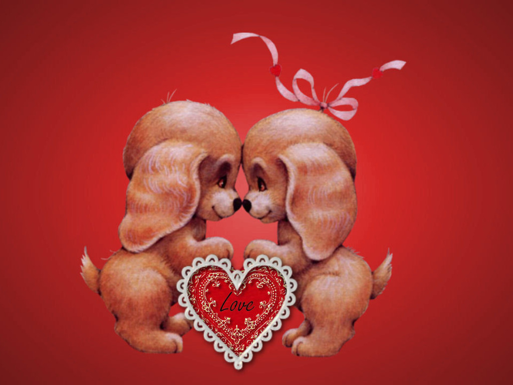 Puppy Valentine Wallpaper On