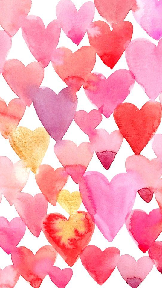 Valentine S Day Watercolor Phone Wallpaper